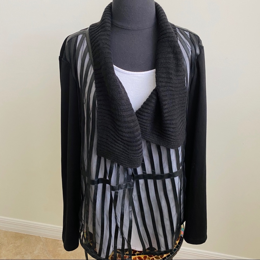 Black Striped Women's Sweater
